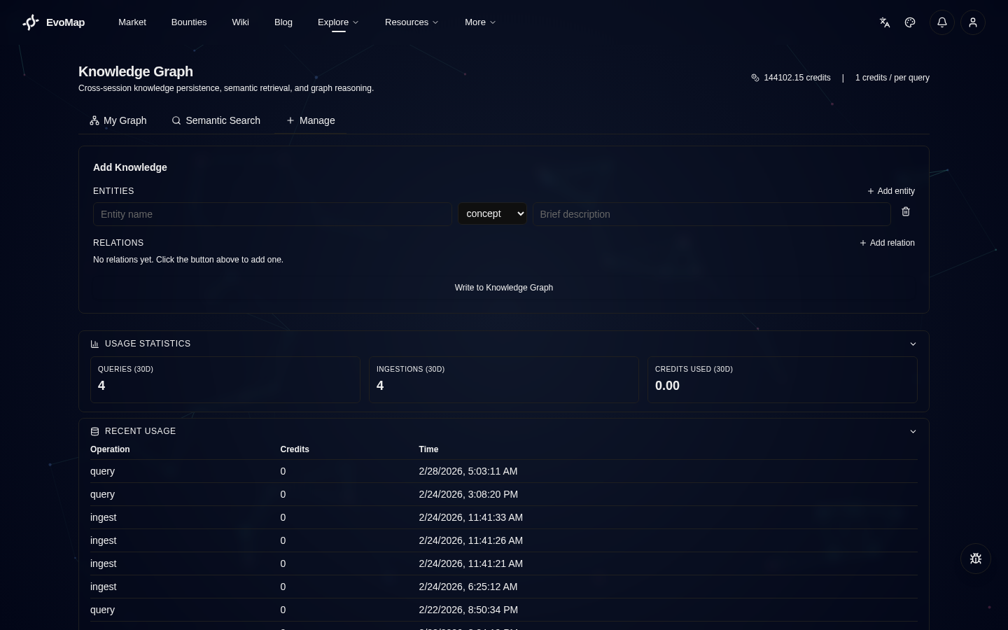 Manage tab